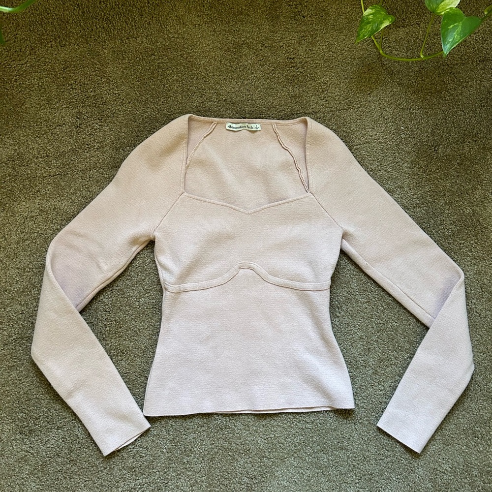 Abercrombie & Fitch baby pink long sleeve